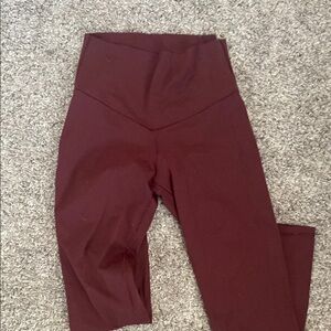 Aerie Burgundy High-Waisted Pants